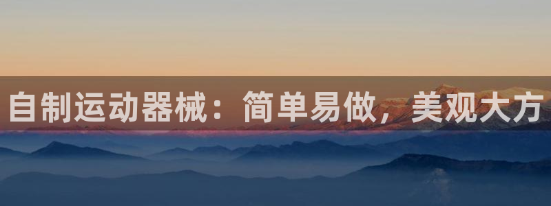 尊龙电子：自制运动器械：简单易做，美观大方