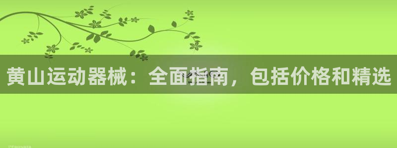 尊龙凯时是不是合法：黄山运动器械：全面指南，包括价格