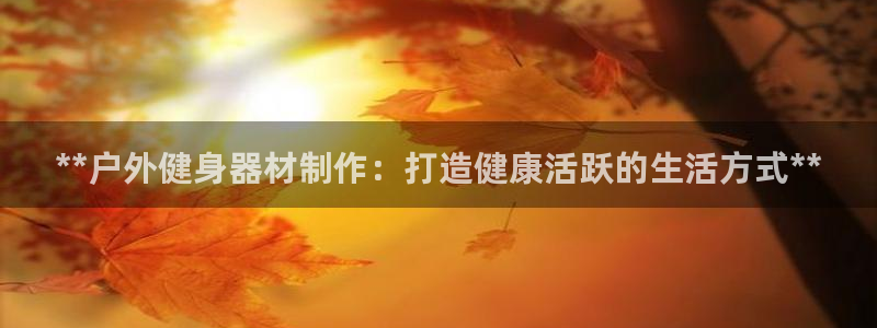 尊龙人生就是博一下下：**户外健身器材制作：打造健康