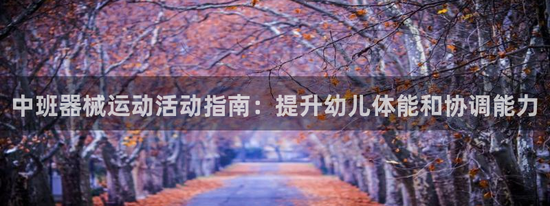 z6尊龙官网平台下载：中班器械运动活动指南：提升幼儿