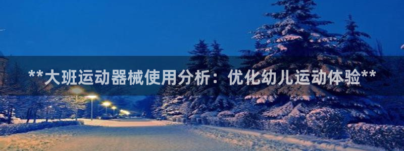 尊龙官方身高：**大班运动器械使用分析：优化幼儿运动