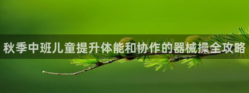 尊龙凯时人生就博：秋季中班儿童提升体能和协作的器械操